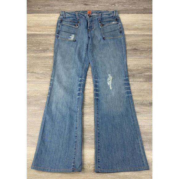 Yanuk Bootcut Blue Jeans Size 27 Cut A01111 Style UJK 22200 Made in U.S.A. 30x30 - Picture 1 of 12